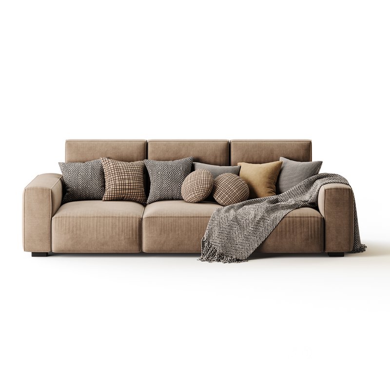 Beige Standard Sofa Image 3