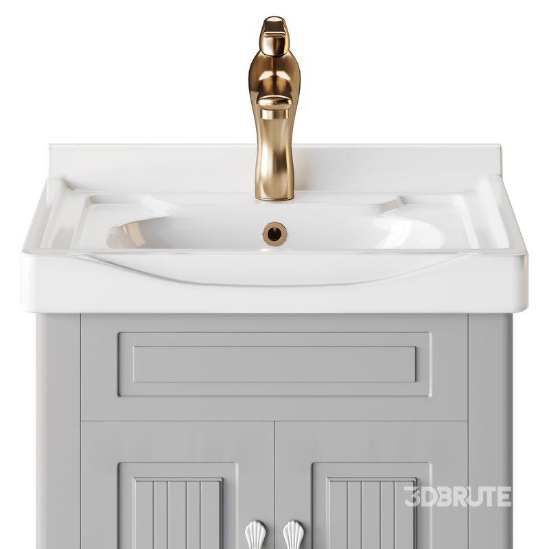 Adeline Large Wall Mounted Cabinet Vanity Bathroom Sink Image 8