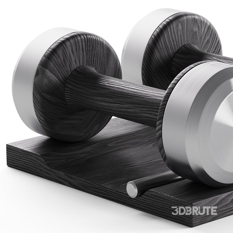 COLMIA Dumbbells Pair With Wooden Stand Image 8