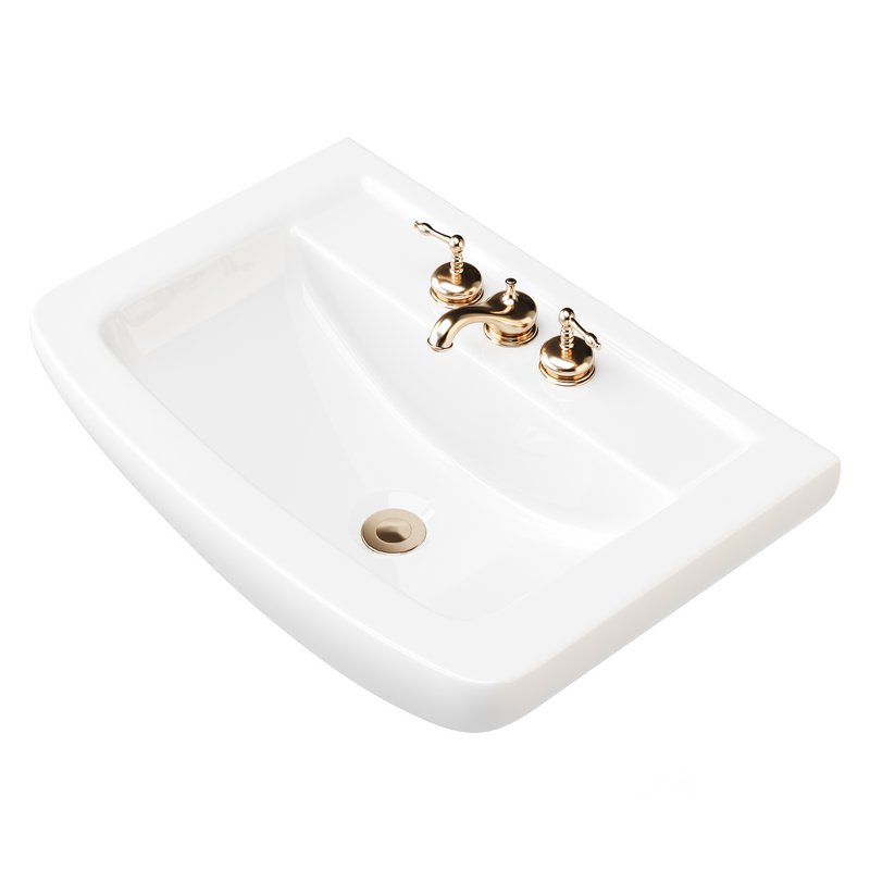 Vega Small Wall Mounted Bathroom Vessel Sink Image 8