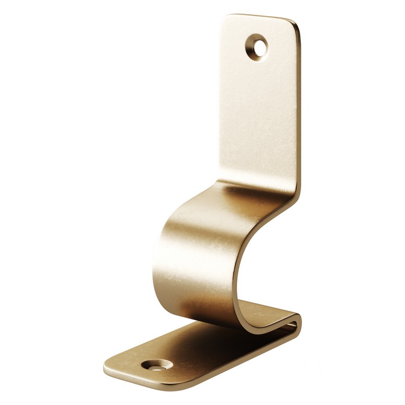 Polished Nickel Stair Runner Rod Bracket holder Image 8
