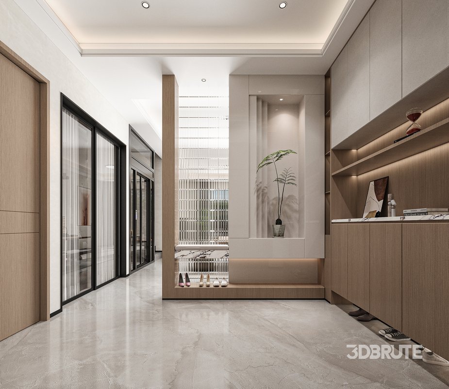 Modern entrance hall living room shoe cabinet Image 1