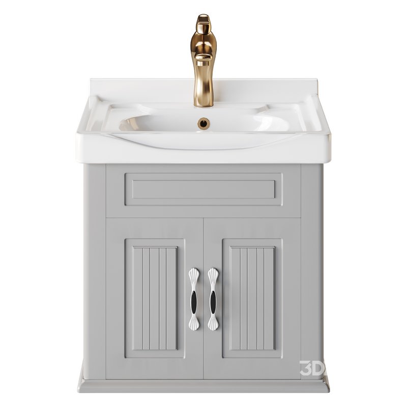 Adeline Large Wall Mounted Cabinet Vanity Bathroom Sink Image 9