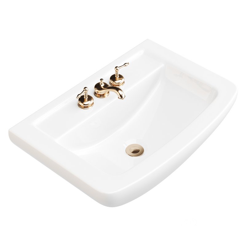 Vega Small Wall Mounted Bathroom Vessel Sink Image 7