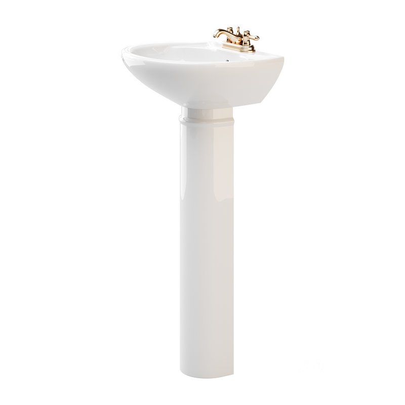 White Bathroom Sink Image 8