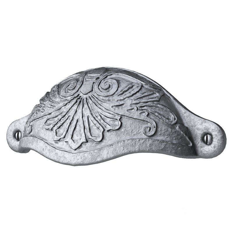 Cabinet or Drawer Bin Pull Black Iron Cup Image 9