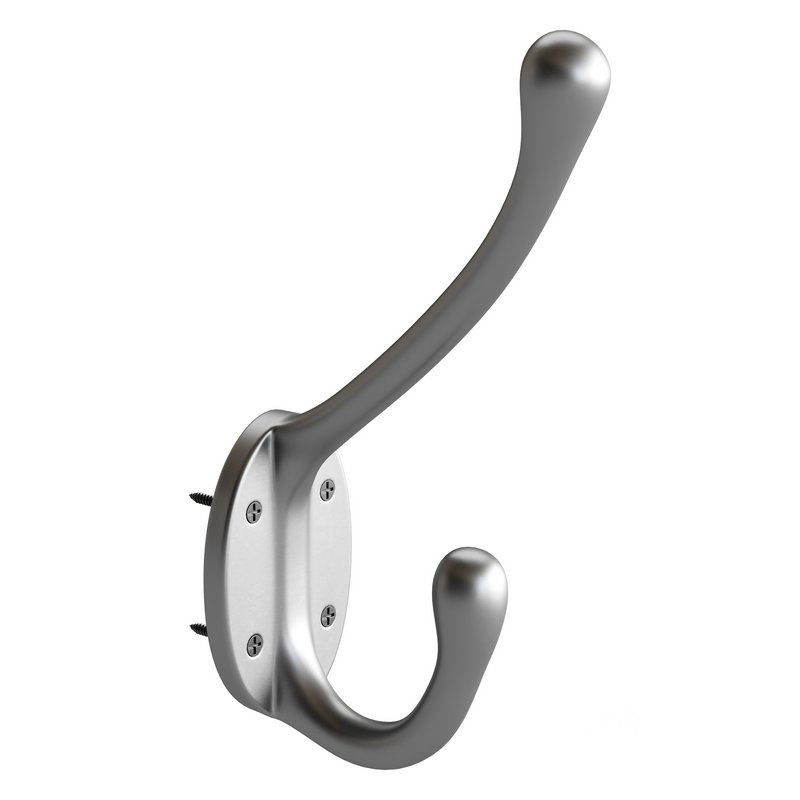 Wrought Iron Double Hook Black for Coats Towels Robes Image 8