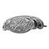 Black Floral Cabinet Drawer Cup Bin Pull Wrought Iron - Thumbnail 8