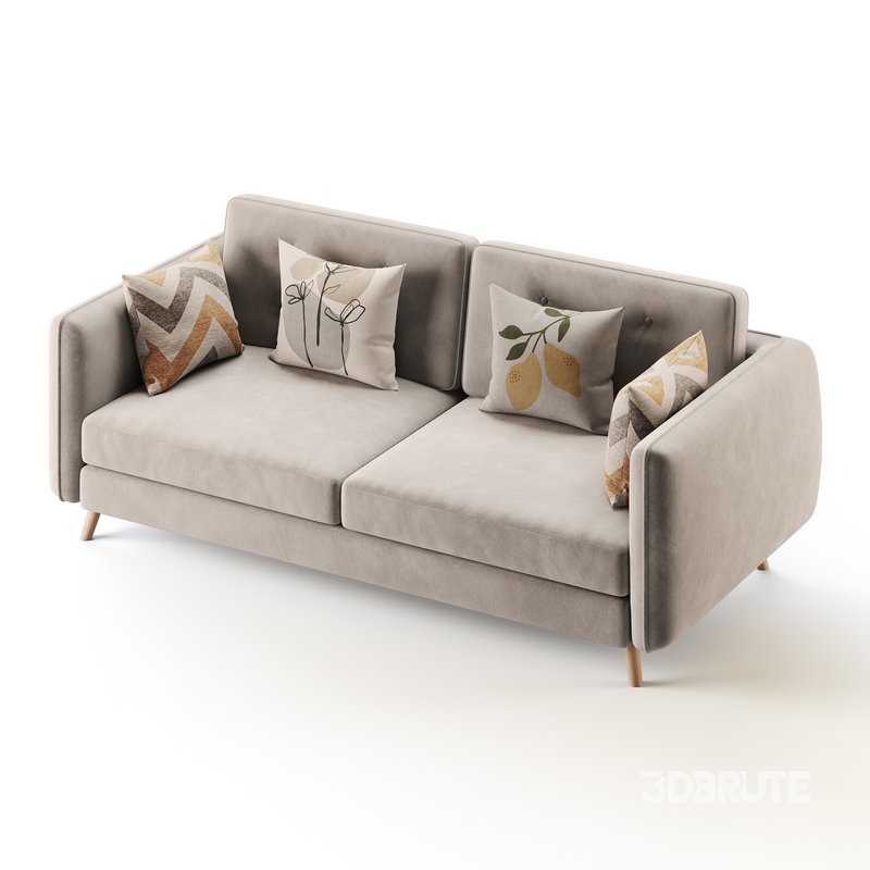 Contemporary Modern Grey 3-seater Sofa Image 10
