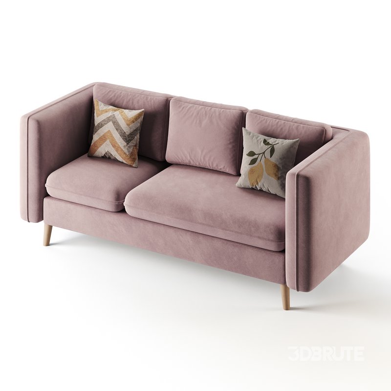 Sofa Couch with Ottoman Image 12