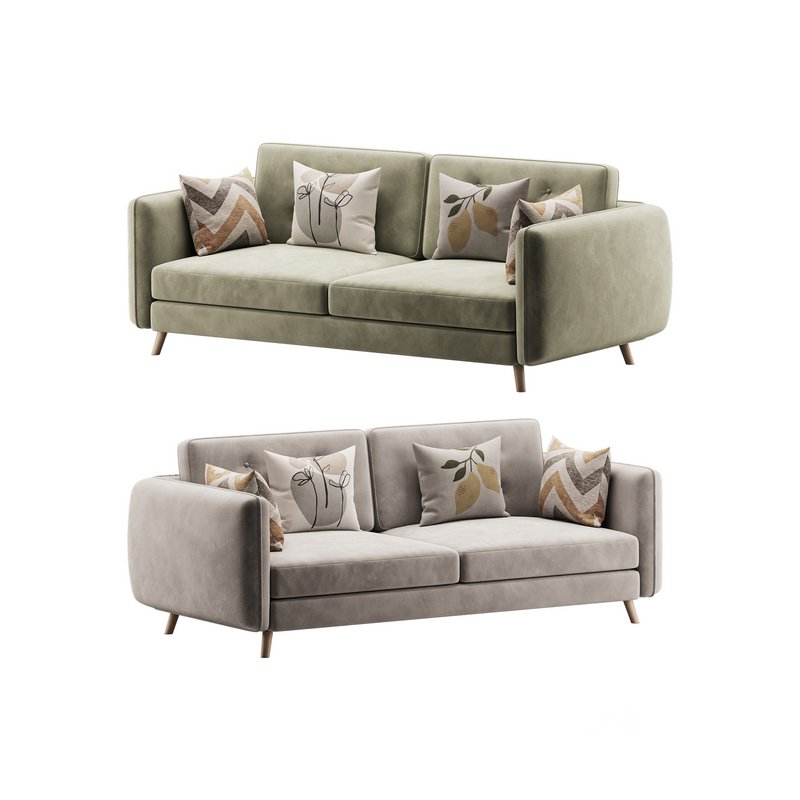 Contemporary Modern Grey 3-seater Sofa Image 1