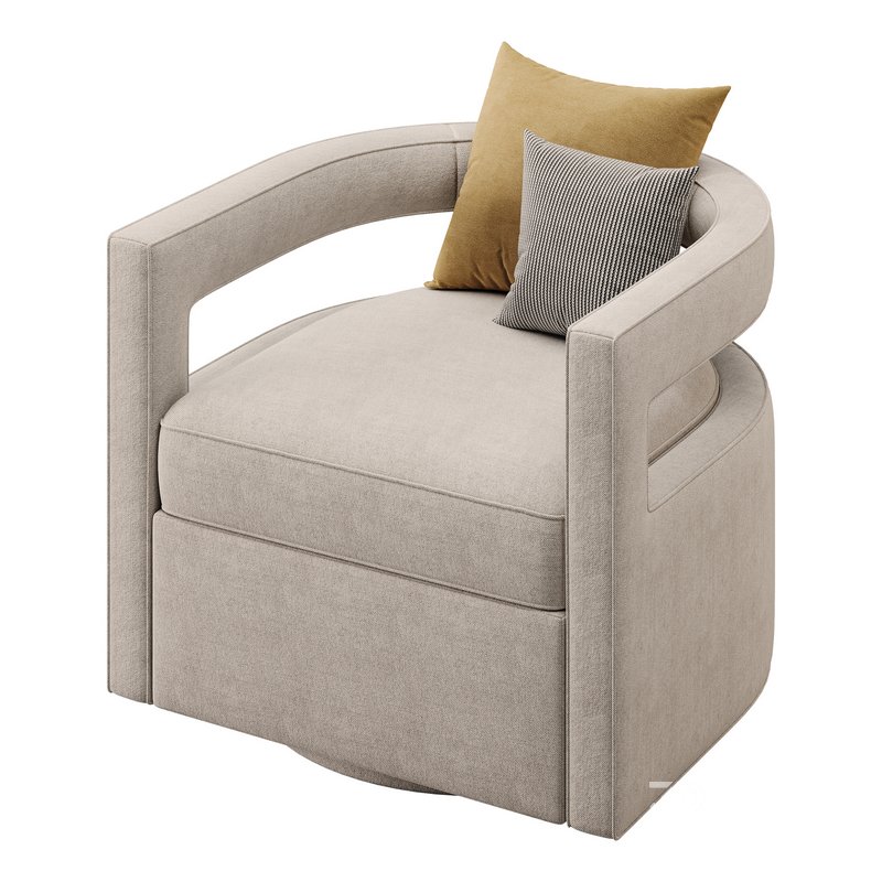 Kennedy Velvet Swivel Chair Image 10