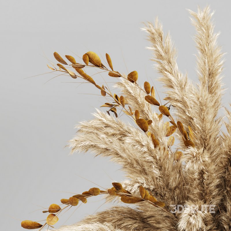Decorative Pampas and Dried Leaves Arrangement Image 3