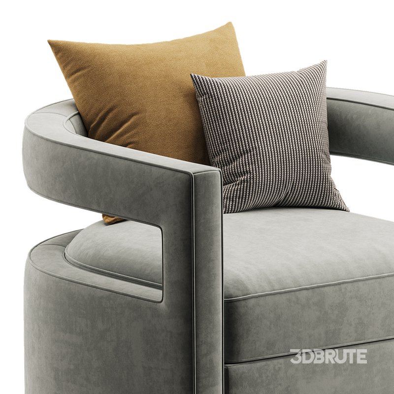 Kennedy Velvet Swivel Chair Image 11