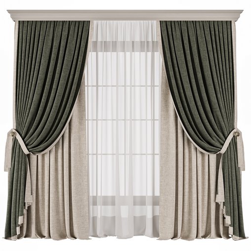Curtain with tulle 35