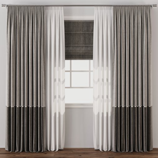 Curtain with tulle 59