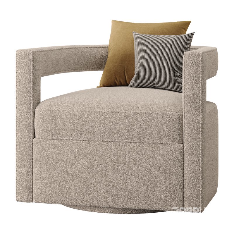 Kennedy Velvet Swivel Chair Image 6