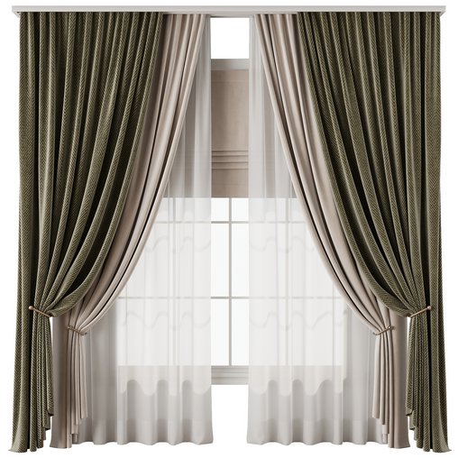 Curtain with tulle 38