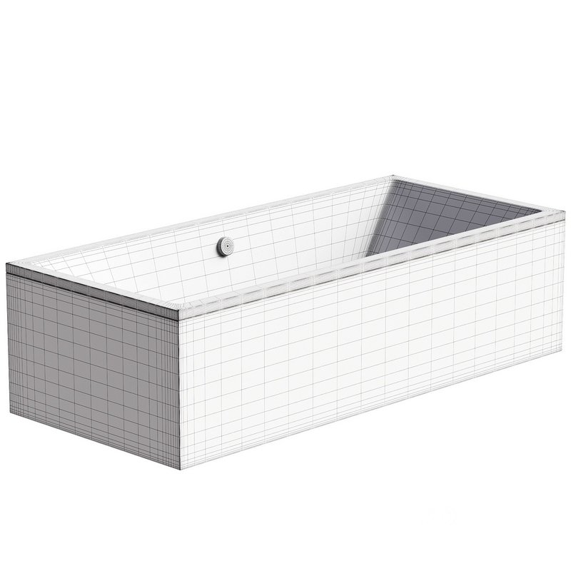 Acrylic bathtub Vagnerplast Cavallo 180×80 cm with legs ultra white Image 4