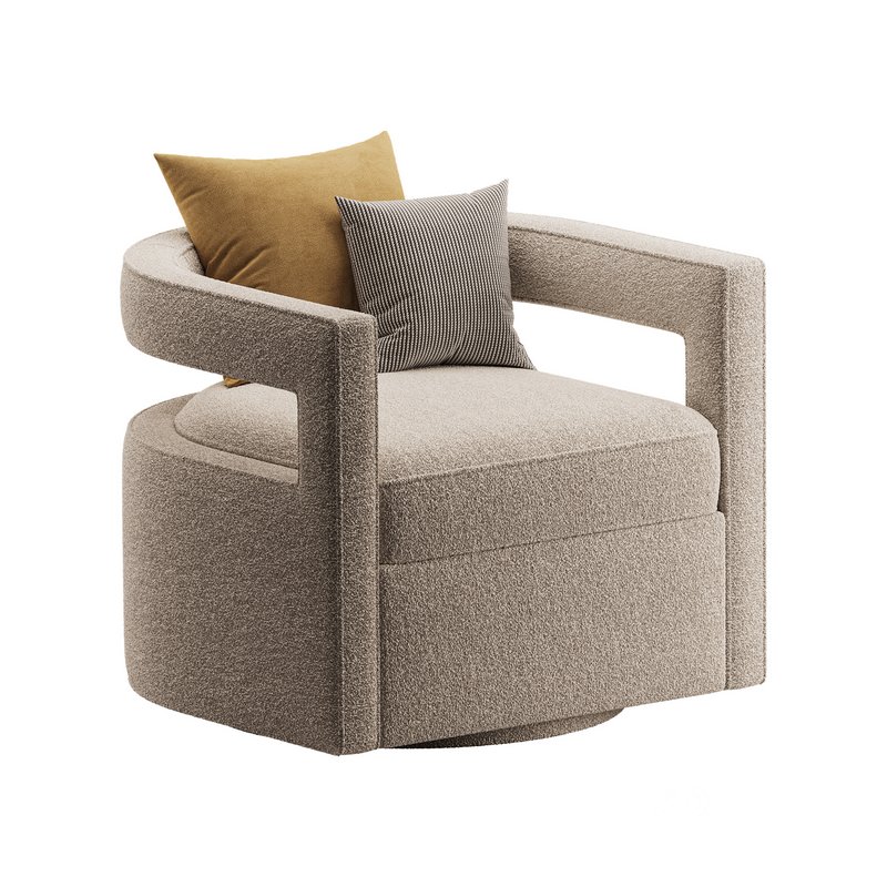Kennedy Velvet Swivel Chair Image 5
