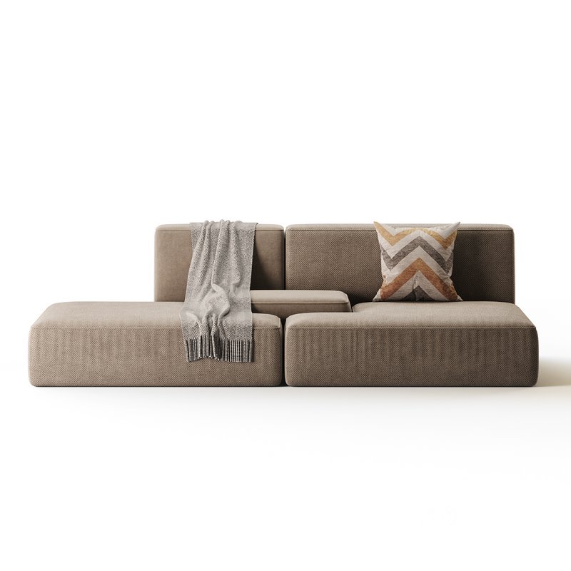 Double sofa Face with armrest black Image 9