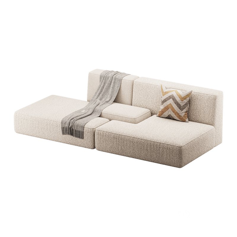 Double sofa Face with armrest black Image 6