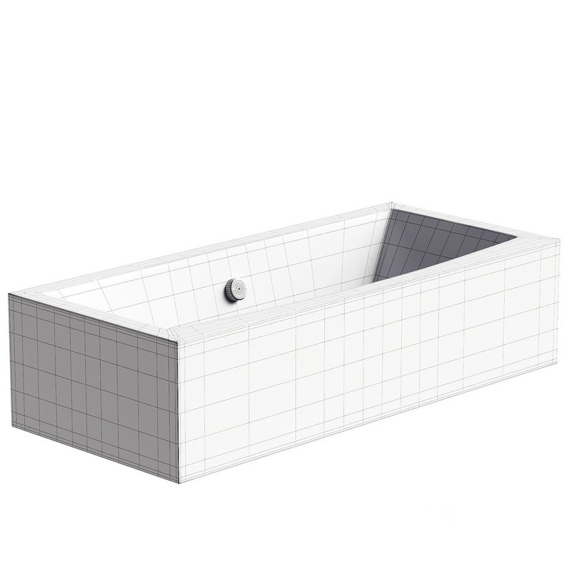 Acrylic bathtub Ravak Formy 02 180×80 cm with legs white gloss Image 4