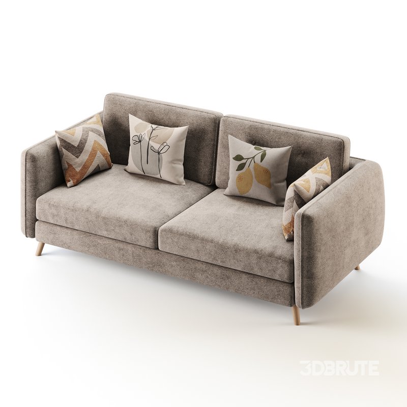 Contemporary Modern Grey 3-seater Sofa Image 9