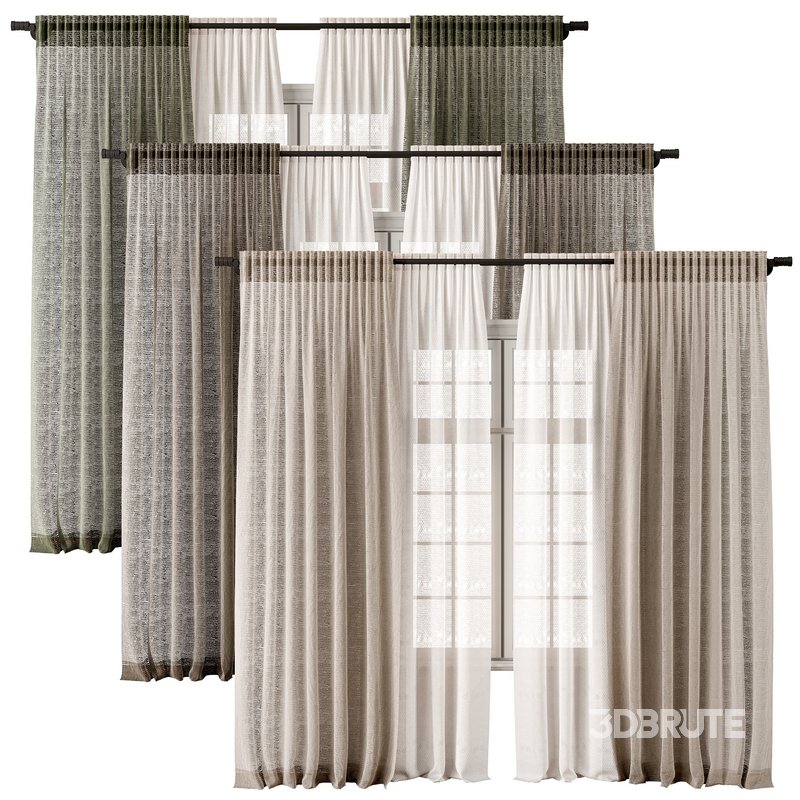 Curtain with tulle fabric 22 Image 1