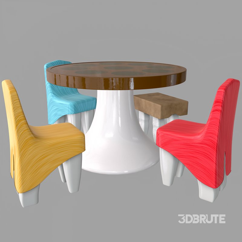 children table and chair Image 1