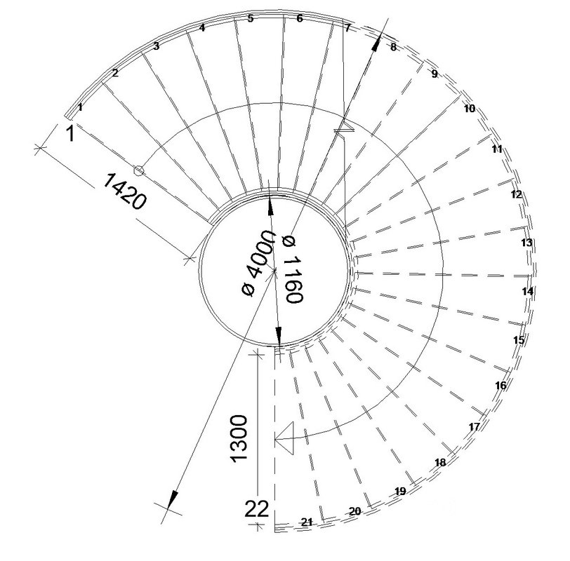 circular stair with glass railing Image 2