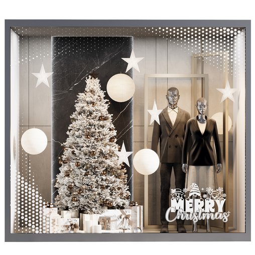 New Year showcase of the clothing shop 03