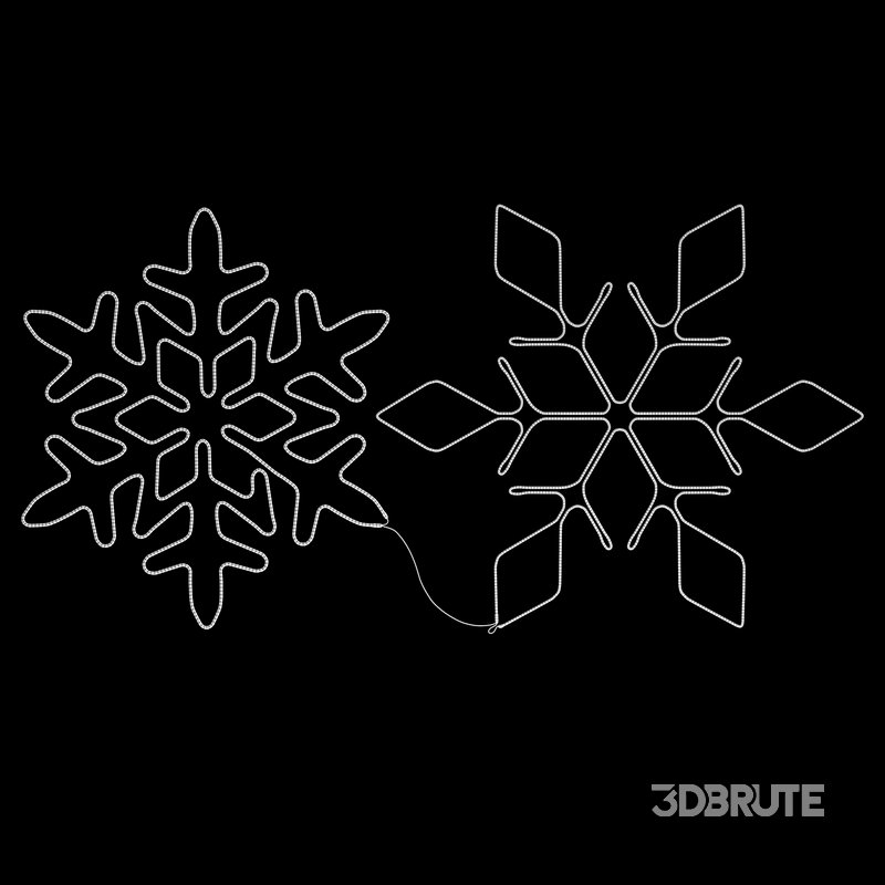 Snowflakes Neon Image 2