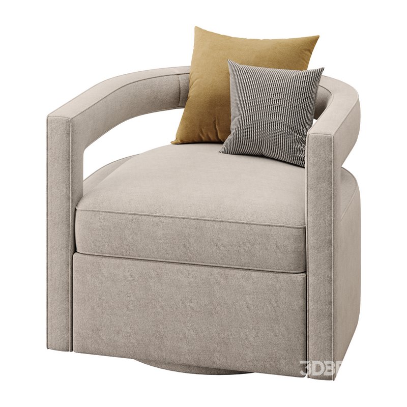 Kennedy Velvet Swivel Chair Image 2