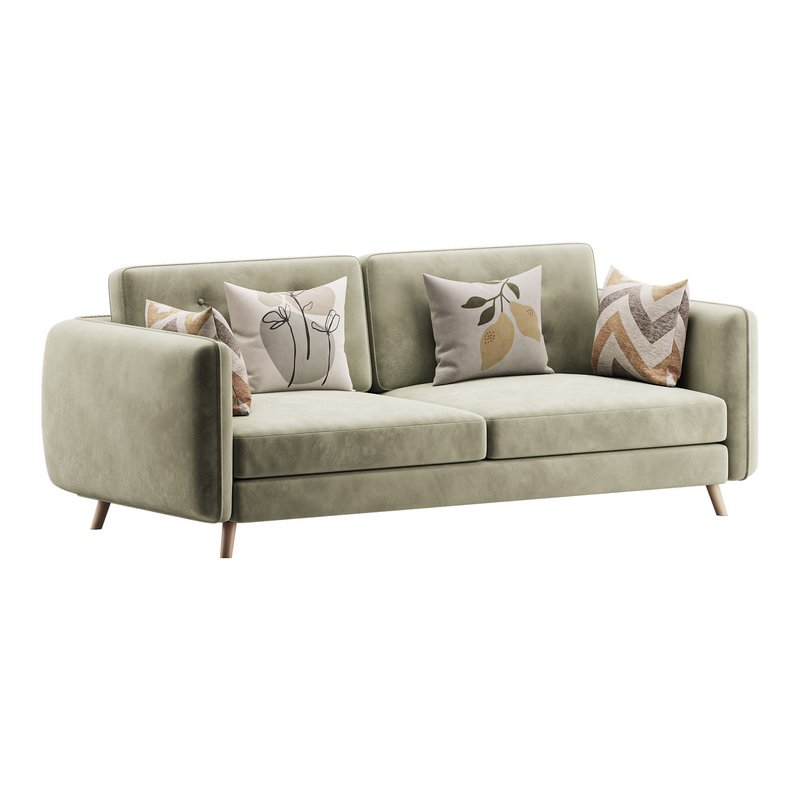 Contemporary Modern Grey 3-seater Sofa Image 3