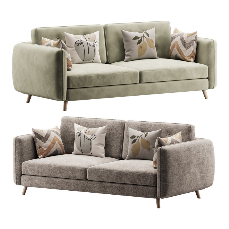 Contemporary Modern Grey 3-seater Sofa Image 2