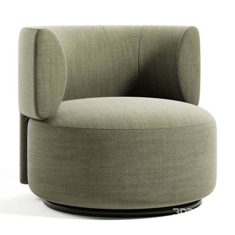 K-WAITING Swivel Fabric Armchair By Kartell Image 1