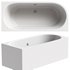Acrylic bathtub Cezares Metauro Corner L 180×80 cm with frame asymmetrical - Thumbnail 1
