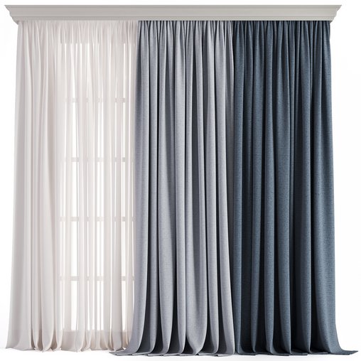 Curtain with tulle 36