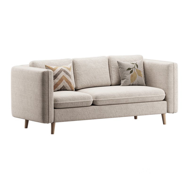 Sofa Couch with Ottoman Image 4