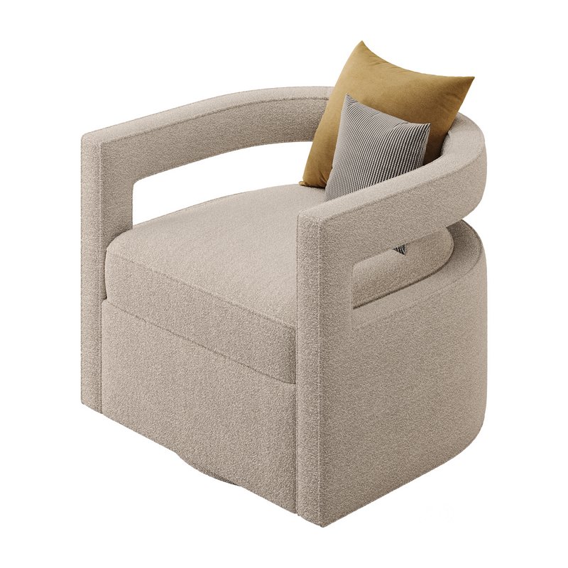 Kennedy Velvet Swivel Chair Image 3