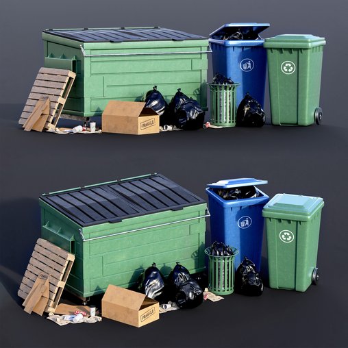 Trash Can Set 01