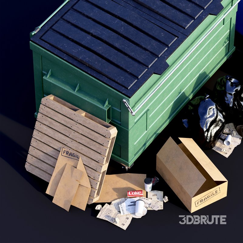 Trash Can Set 01 Image 6