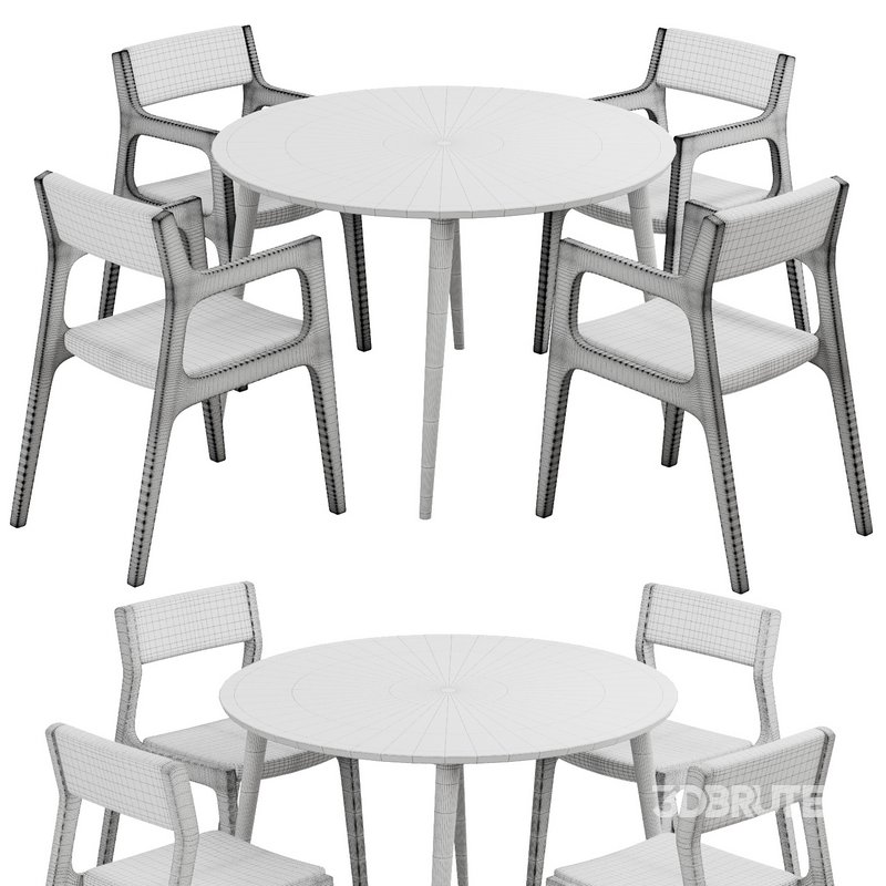 Dinning chair and table200 Image 7