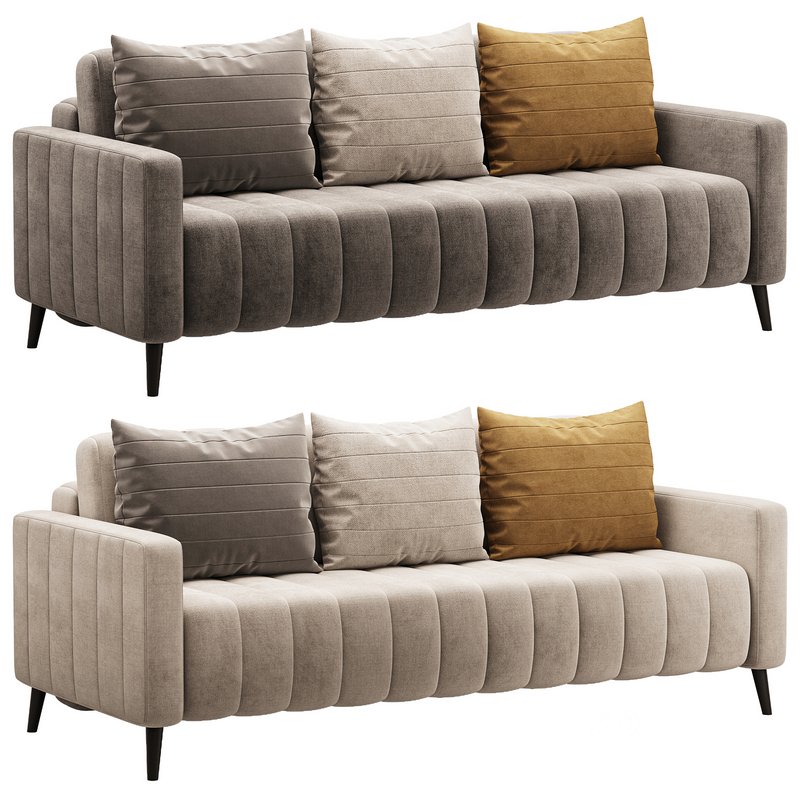 Sofa Markful Velvet Gray Image 1
