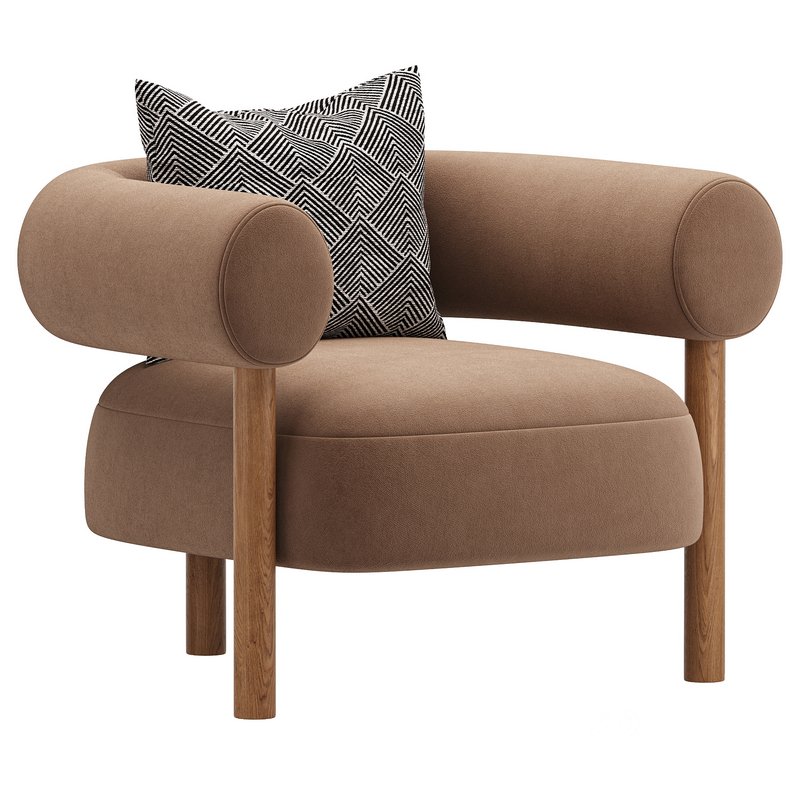 Boston Snow Boucle Chair Image 3