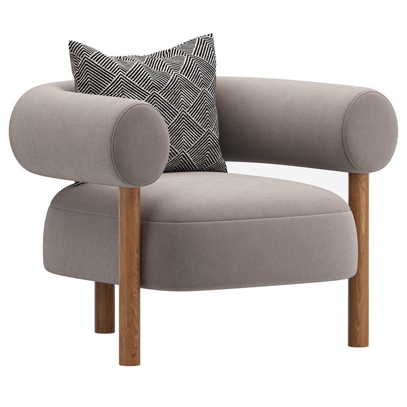 Boston Snow Boucle Chair Image 4