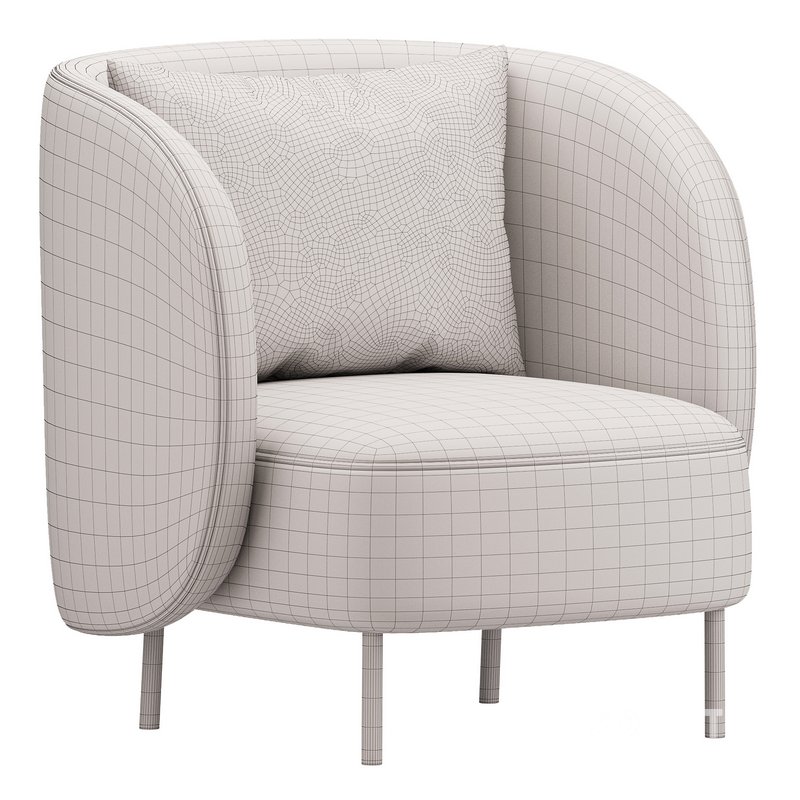 Modern Boucle Accent Chair 27.9 Image 5