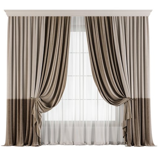 Curtain with tulle 40