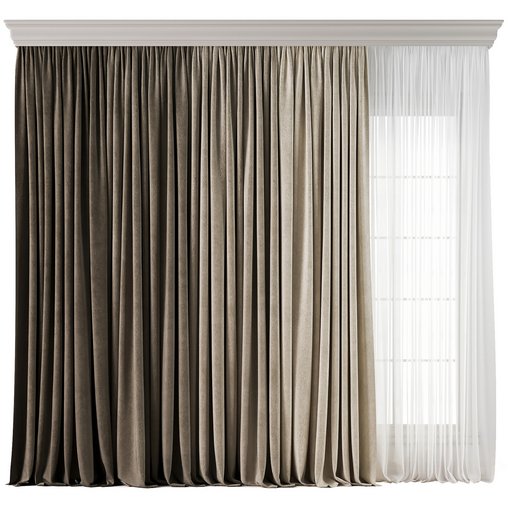 Curtain with tulle 37